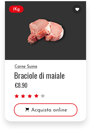 vendita braciole di maiale