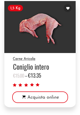 vendita coniglio intero