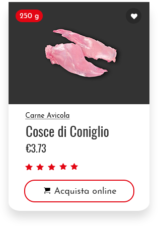 vendita cosce di coniglio