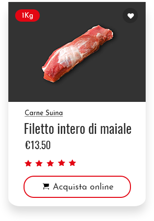 filetto intero di maiale