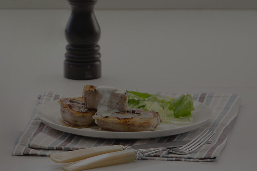 Filetto di maiale con fonduta
