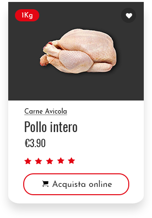 vendita pollo intero