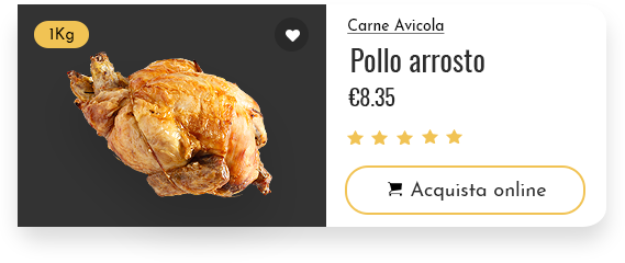 vendita polli arrosto