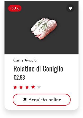 vendita rolatine di coniglio