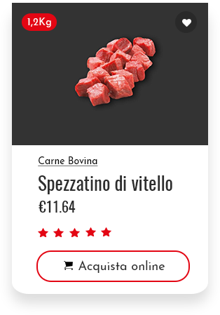 vendita spezzatino di vitello